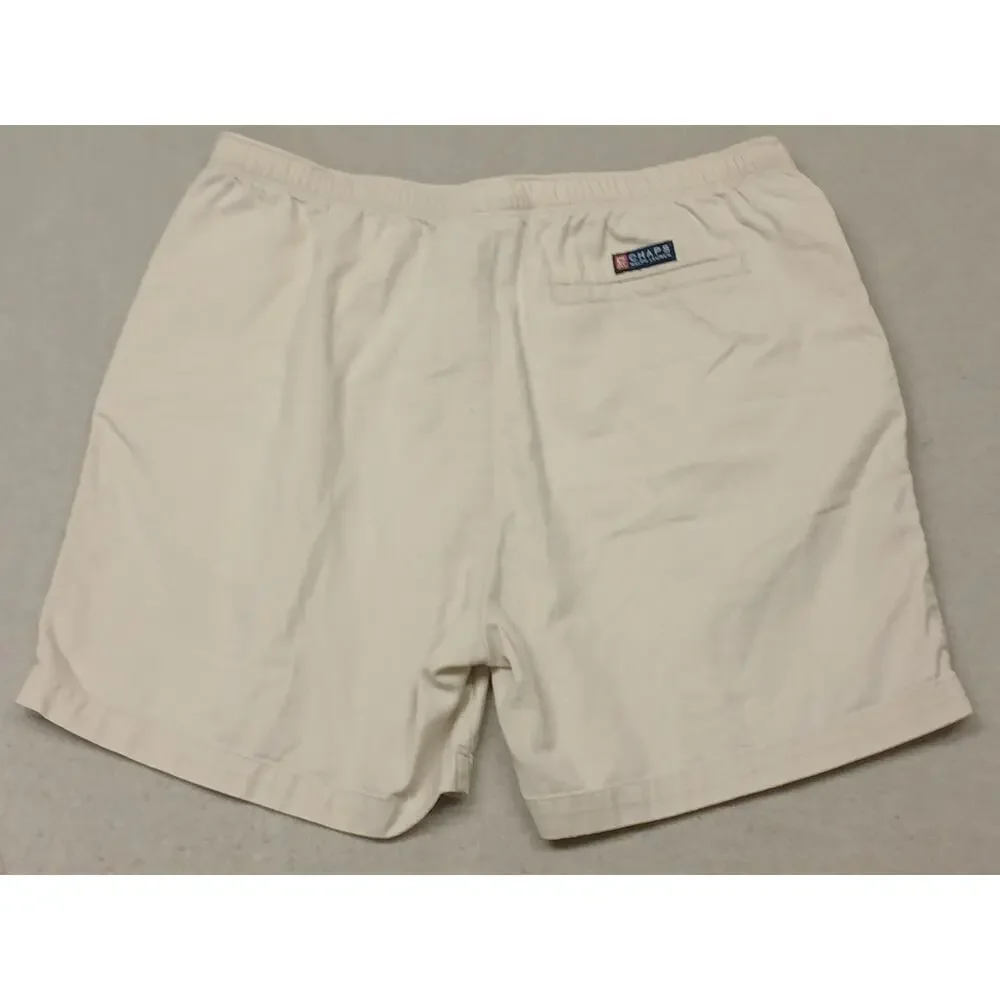 Chaps Ralph Lauren (Large) Men's Beige Vintage Cotton String and Zip Shorts